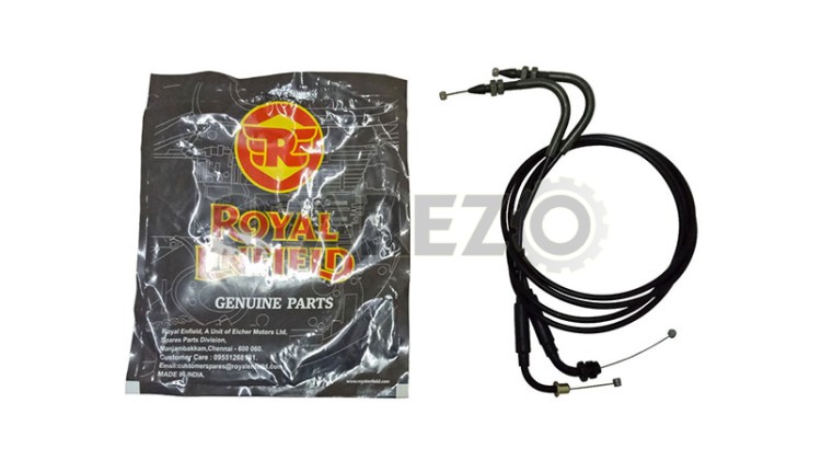 New Royal Enfield GT Continental 535  Throttle Cable Assembly Twin Cable - SPAREZO